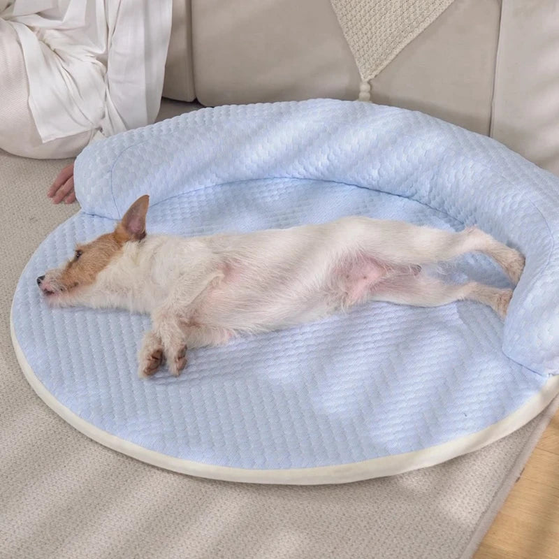 涼感ラウンドマット – 高さのある休憩エリア付き