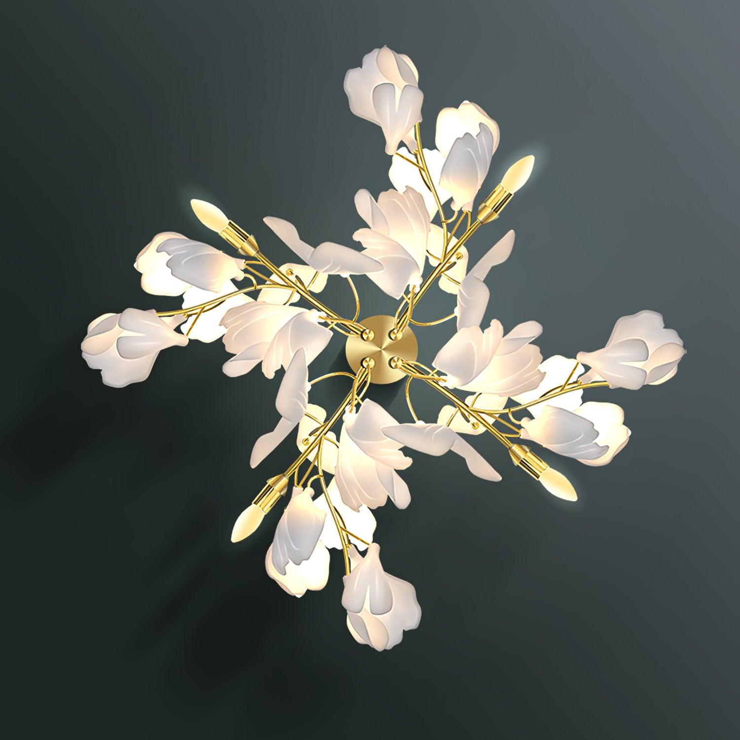 Floral wall lamp - Golden elegance & Soft light