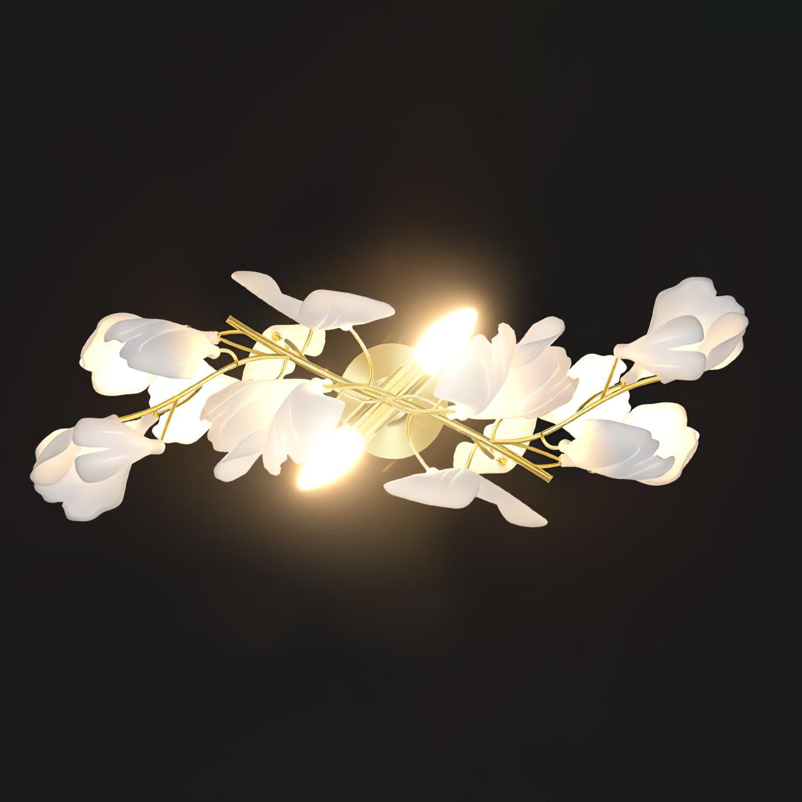 Floral wall lamp - Golden elegance & Soft light