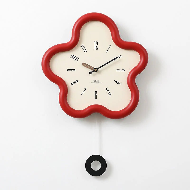 Horloge Murale Pendule Fleur 3D – Élégance Décorative Et Style Moderne