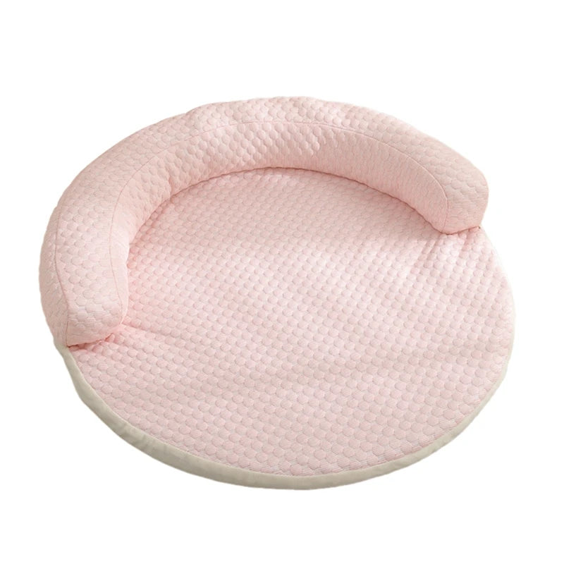 涼感ラウンドマット – 高さのある休憩エリア付き