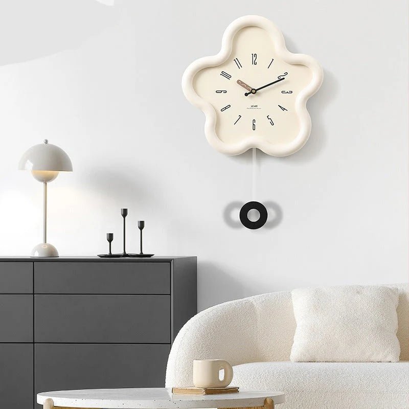 Horloge Murale Pendule Fleur 3D – Élégance Décorative Et Style Moderne