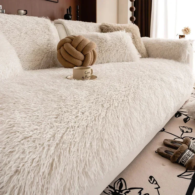 Soft Plush Sofa Cover - Absolute Comfort and Elegant Style