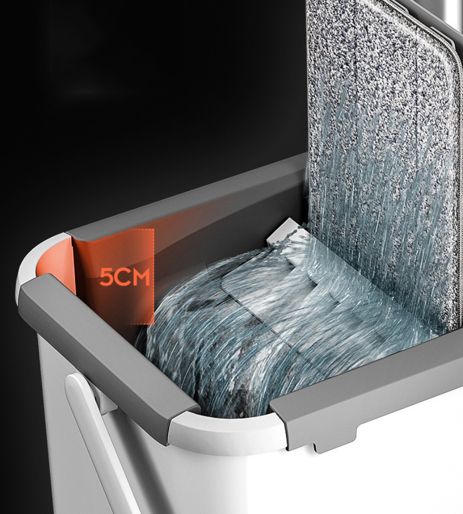 عصا تنظيف سحرية مع دلو — تنظيف سهل وسريع