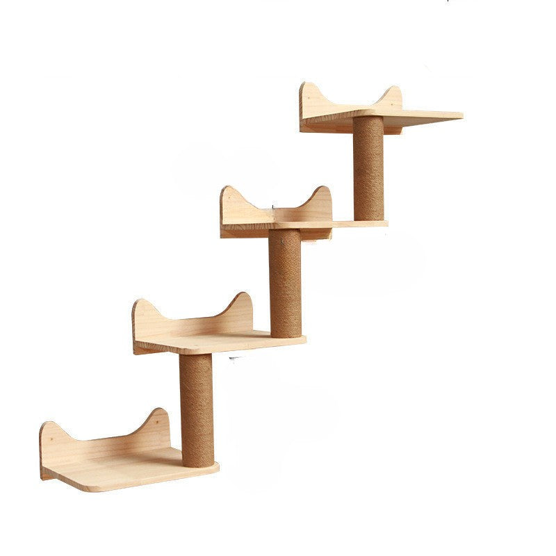 Καδράκι τοίχου για γάτα με αναρτημένη πλατφόρμα και σκάλα