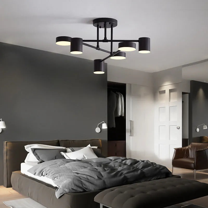 Modern Ceiling Light with 6 Adjustable LED Heads – Versatile Lighting and Chic Design