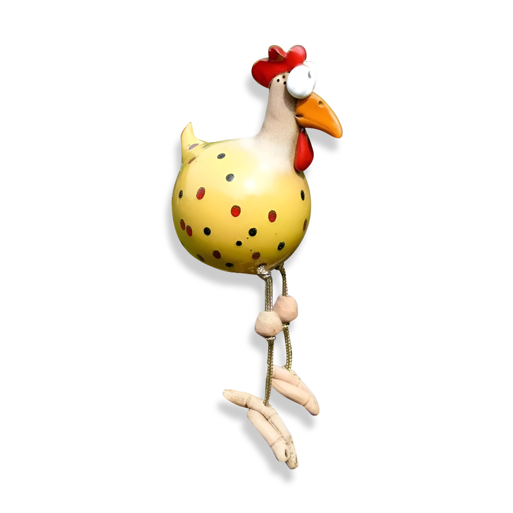 Big-Eyed Rooster Statue - Original Decoration & Fun Details