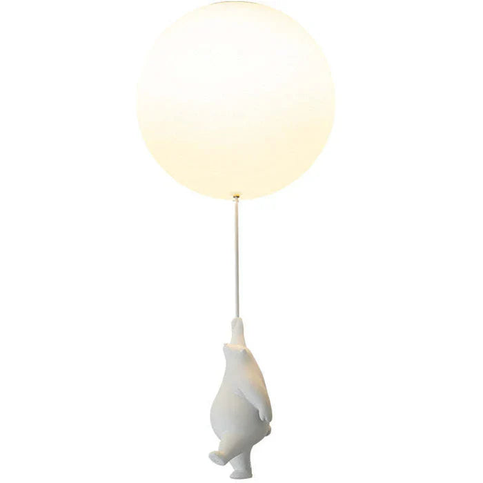 Children's Ceiling Light — Hanging Bears with Glowing Balloons 