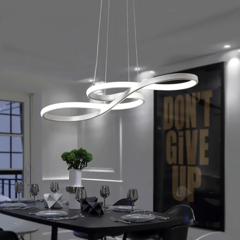 Moderna LED-hänglampa i ringar – Elegant och futuristisk design 