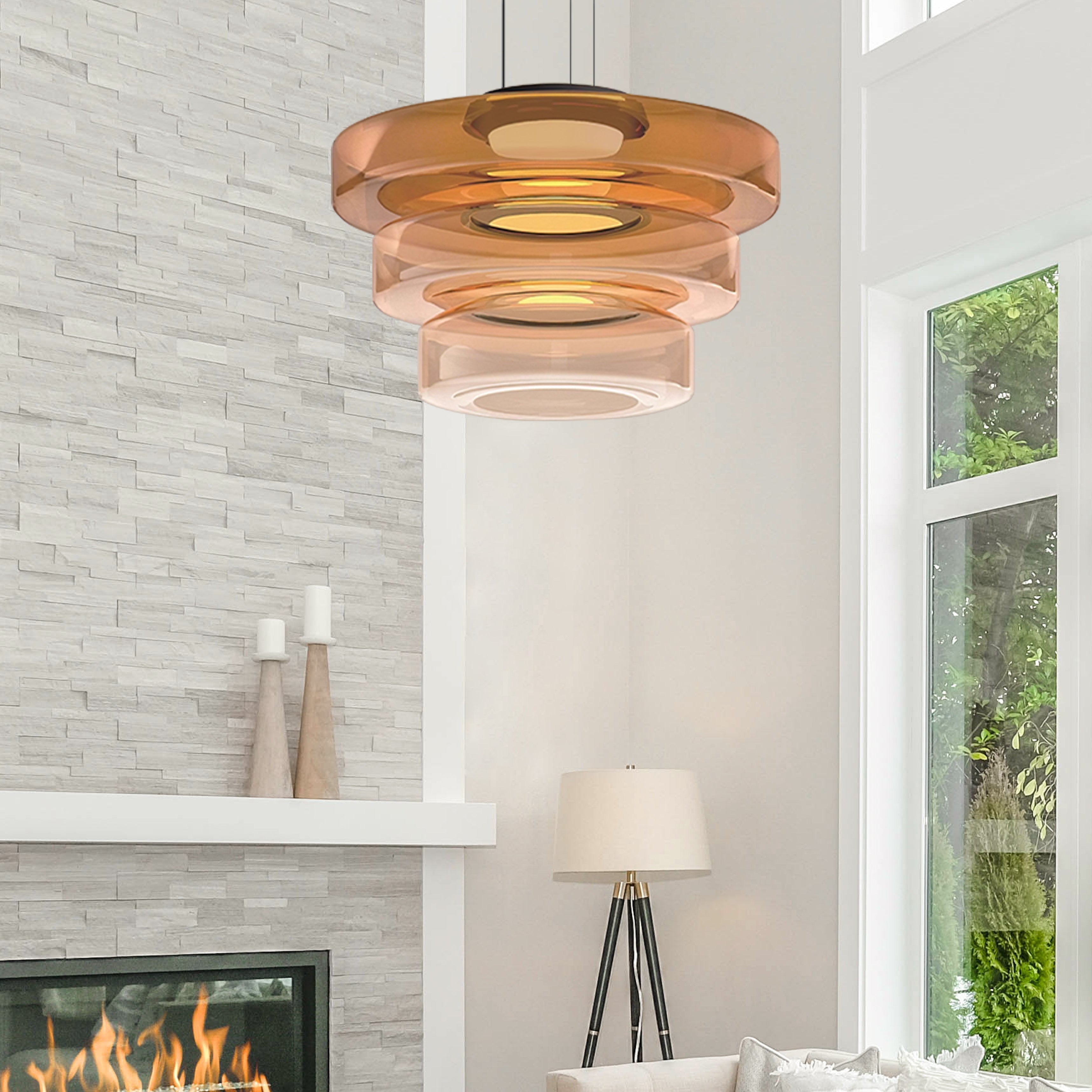 Bauhaus Style Glass Hanging Lamp - Elegance And Modernity