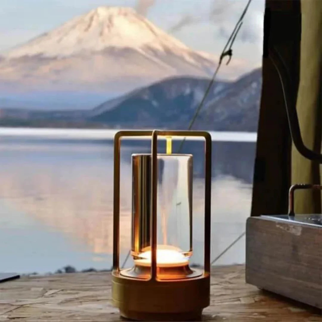 Oppladbar Bordlampe – Dempet Lys Og Tidøst Stil 