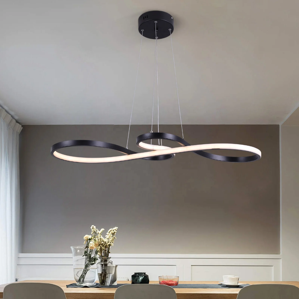 Moderna LED-hänglampa i ringar – Elegant och futuristisk design 