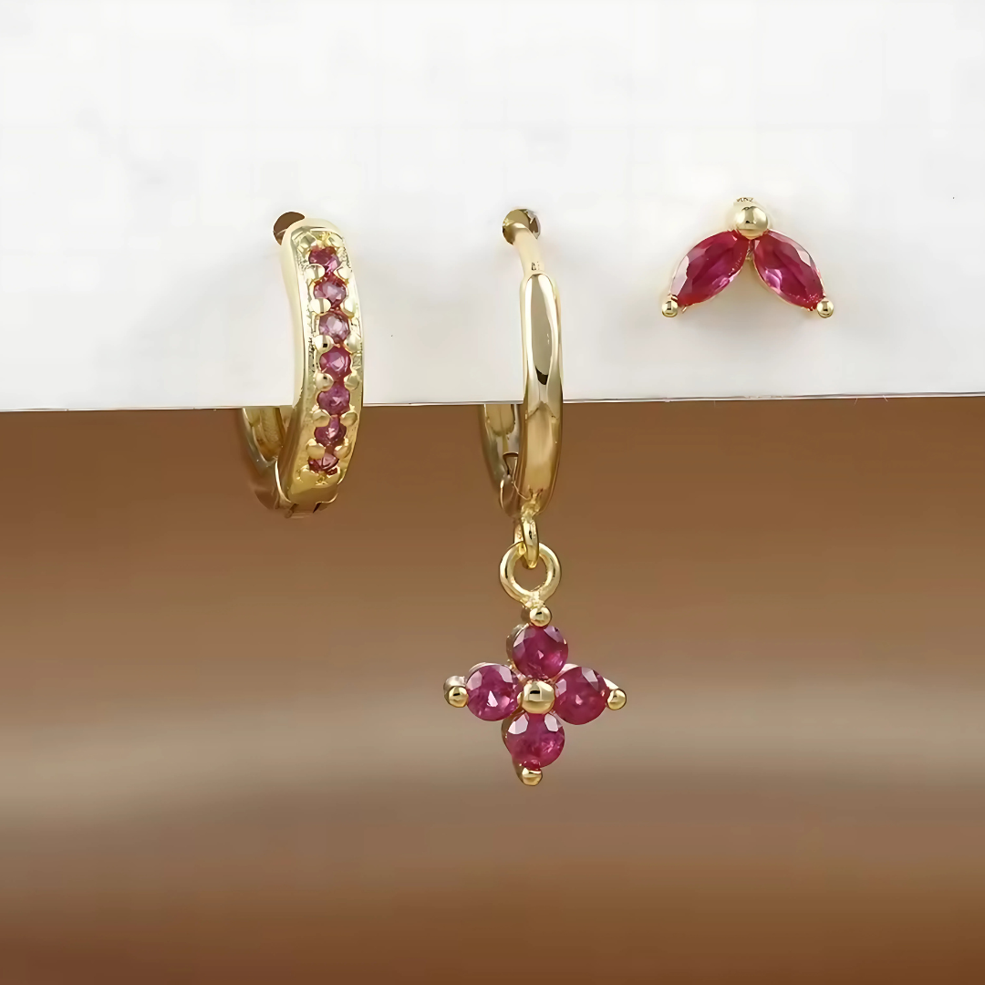 イヤリングとピアスのセット – 多様性と微妙な輝き 