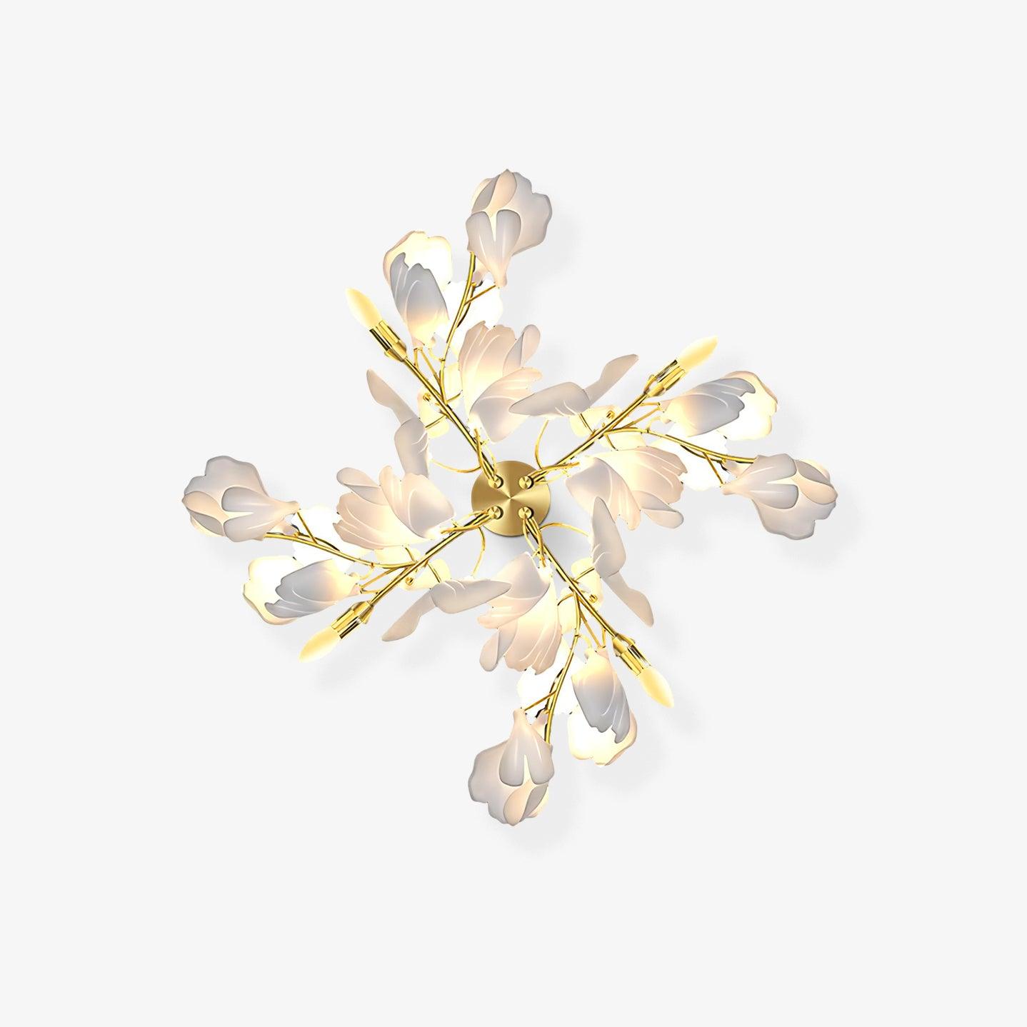 Floral wall lamp - Golden elegance & Soft light