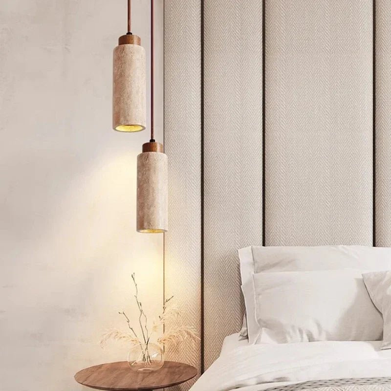 Hanging Lamp in Natural Stone – Elegance and Authenticity 