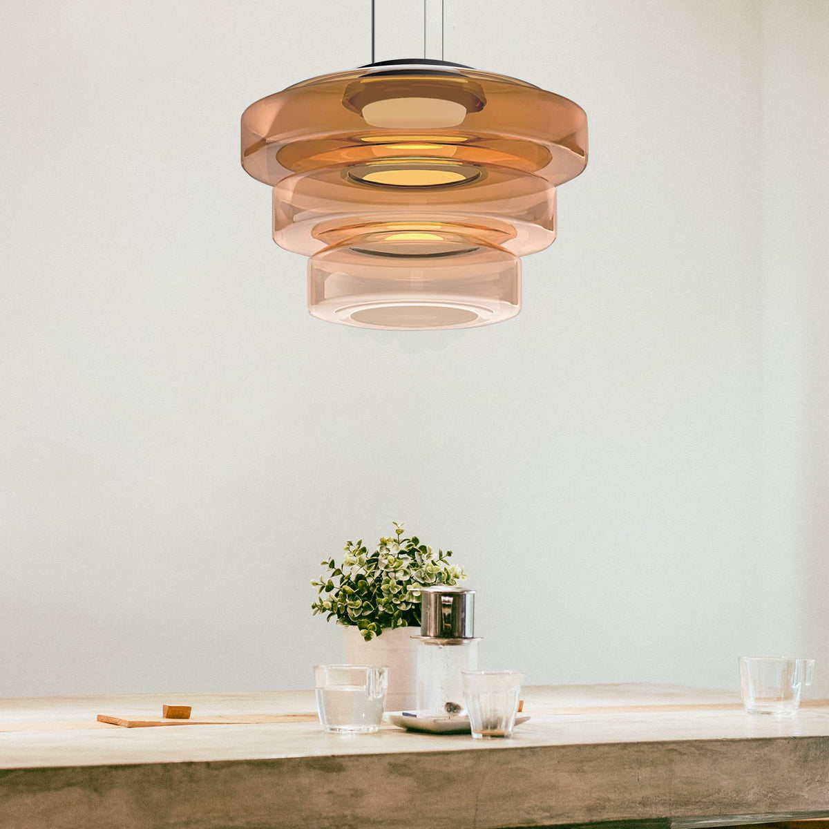 Bauhaus stílusú üveg függőlámpa - elegancia és modernitás