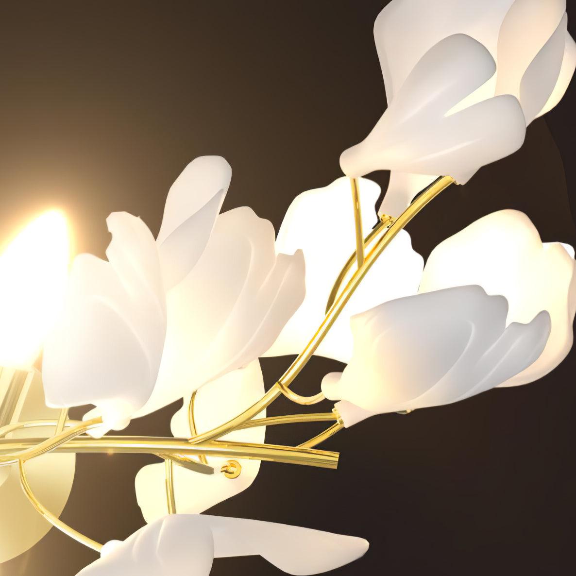 Floral wall lamp - Golden elegance & Soft light