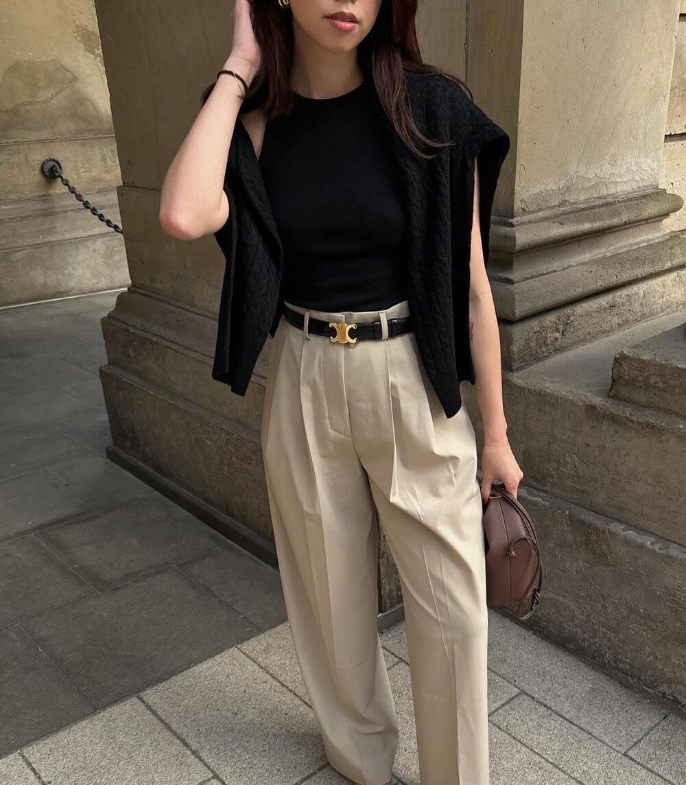 Elegantní pás – Stylové provedení a trendy zlatá spona 