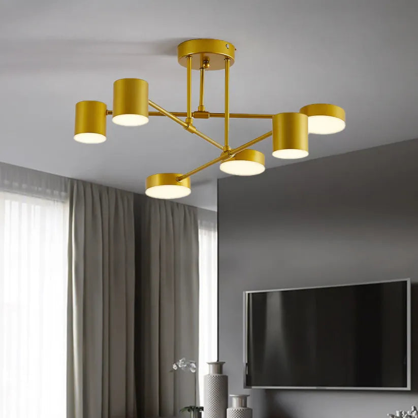 Plafonier modern cu 6 capete LED orientabile – iluminat versatil și design elegant 