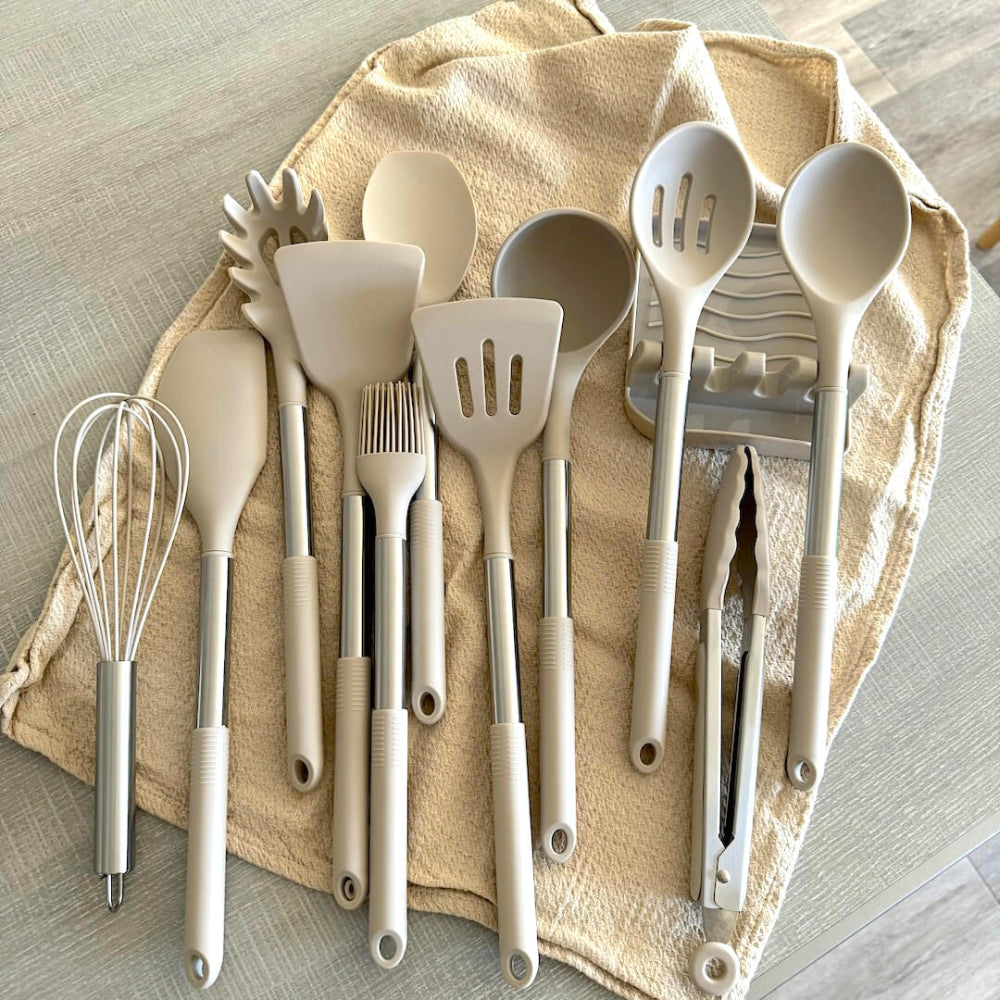 12ピースシリコーン調理器具セット-完全＆快適に使用する