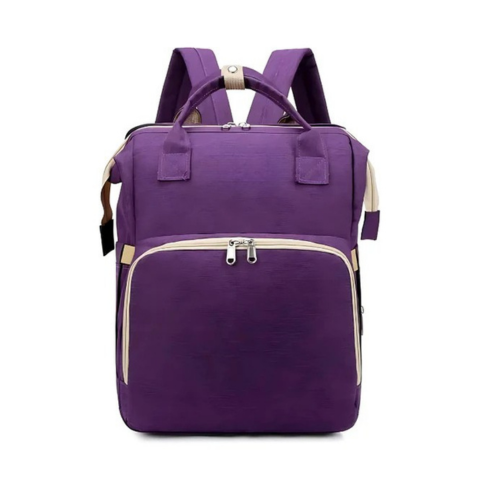 Detský cestovný batoh - sklápacie lôžko a zabudovaný úložný priestor