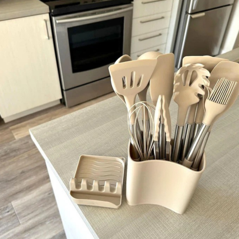 12ピースシリコーン調理器具セット-完全＆快適に使用する