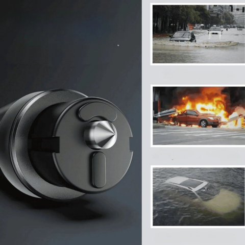 Compact Automotive Safety Tool - Practical Design For Immediate Use