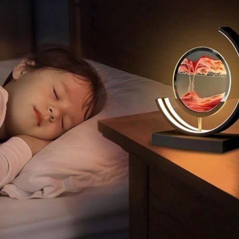 Sandlampe i Bevegelse – Visuell Avslapning og Beroligende Atmosfære 