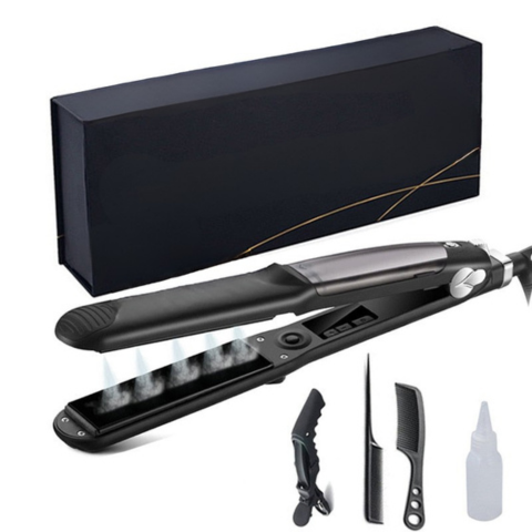 Plancha de Pelo de Vapor – Calentamiento Rápido y Resultado Duradero 