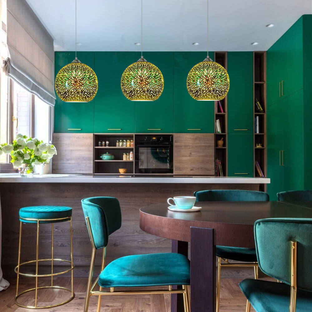 תליון מודרני אפקט זיקוקים – ברק חזותי ועיצוב טרנדי 