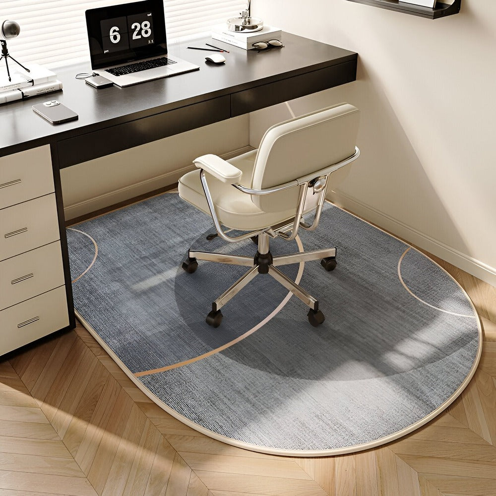 Oval non-slip carpet for bedrooms and offices - Floor safety & neat finish