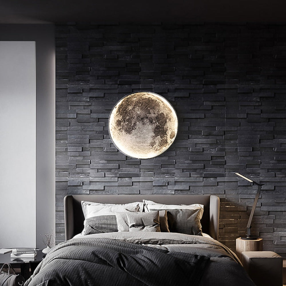 Lampa ścienna 3D LED – Księżyc dla wyjątkowej atmosfery 
