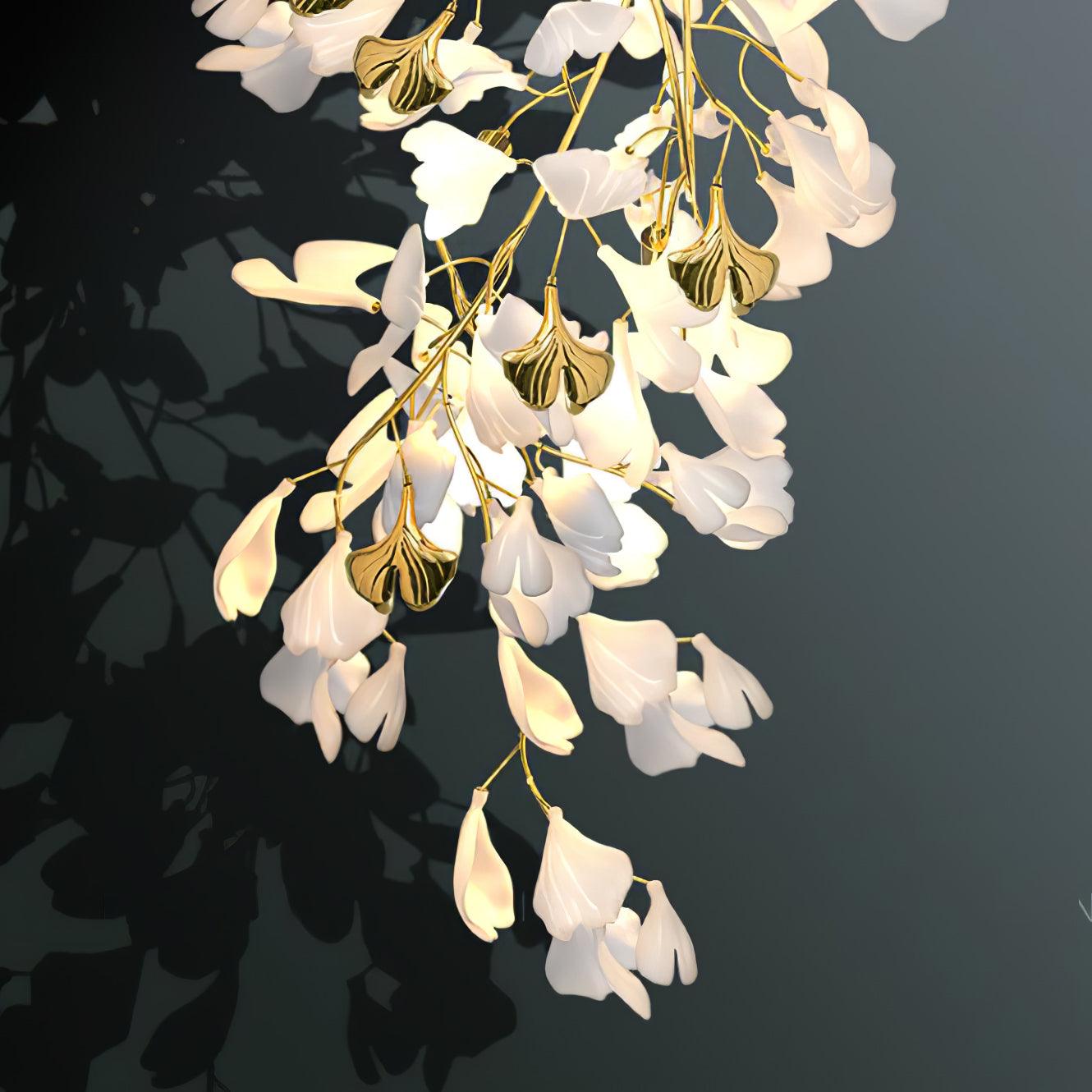 Floral wall lamp - Golden elegance & Soft light