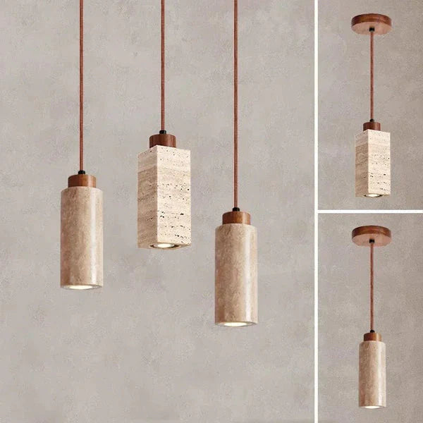 Hanging Lamp in Natural Stone – Elegance and Authenticity 