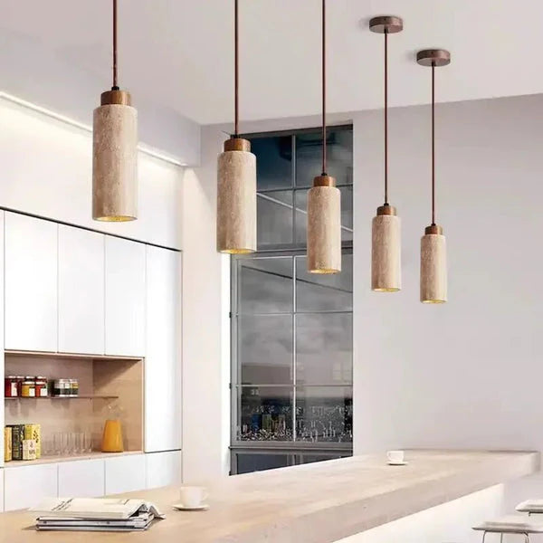 Hanging Lamp in Natural Stone – Elegance and Authenticity 
